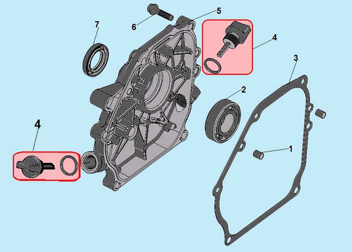 4 КРЫШКА МОТОПОМПА CHAMPION GTP82